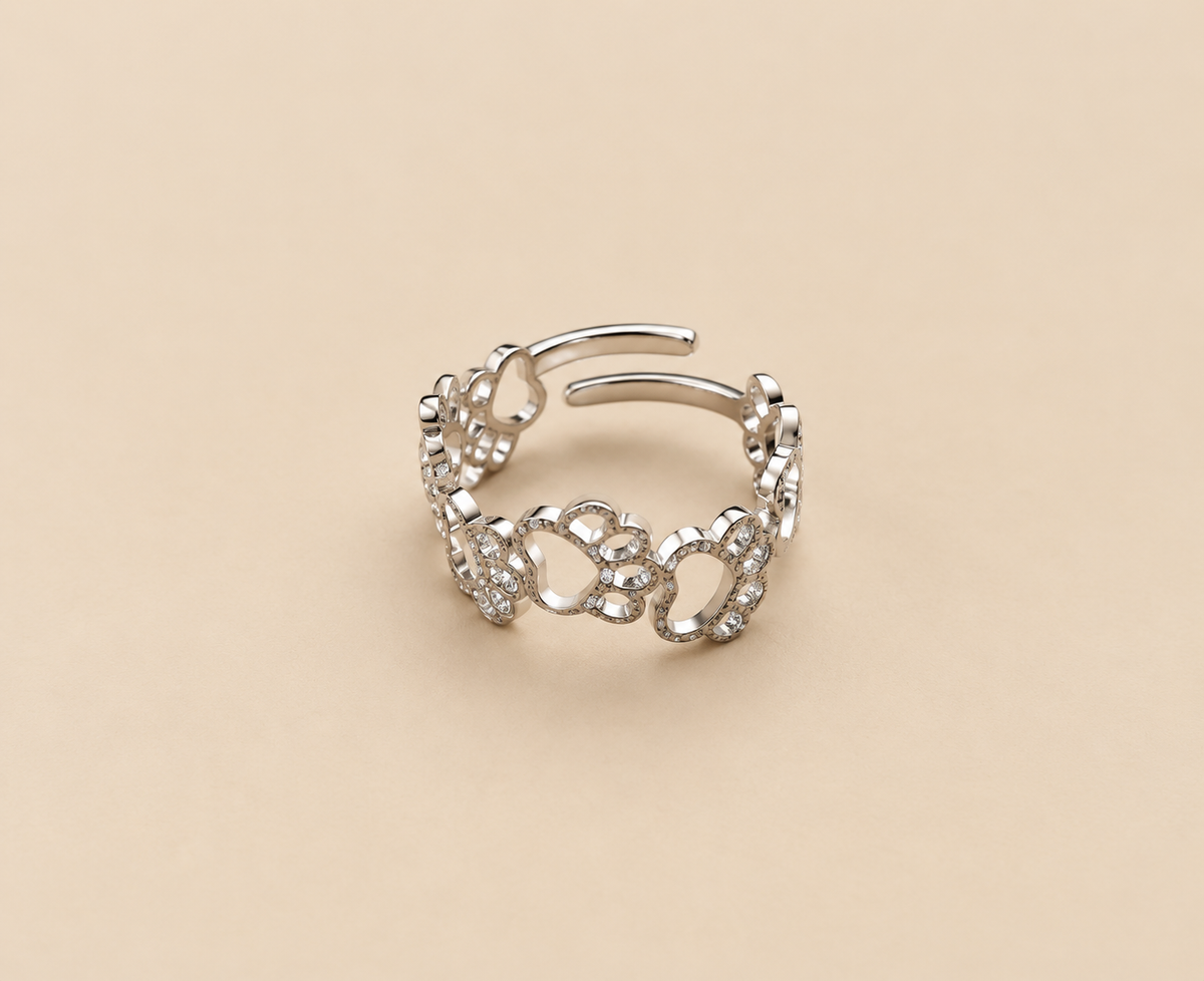 Anello fascetta "Orme"