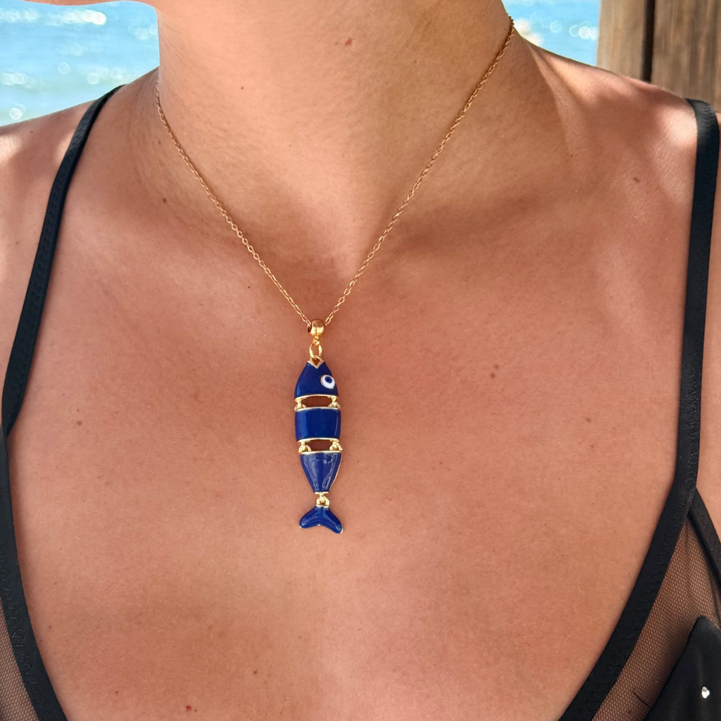 Ciondolo Occhio di Mare con Catena 45cm | Gioielli Artigianali StoryLab