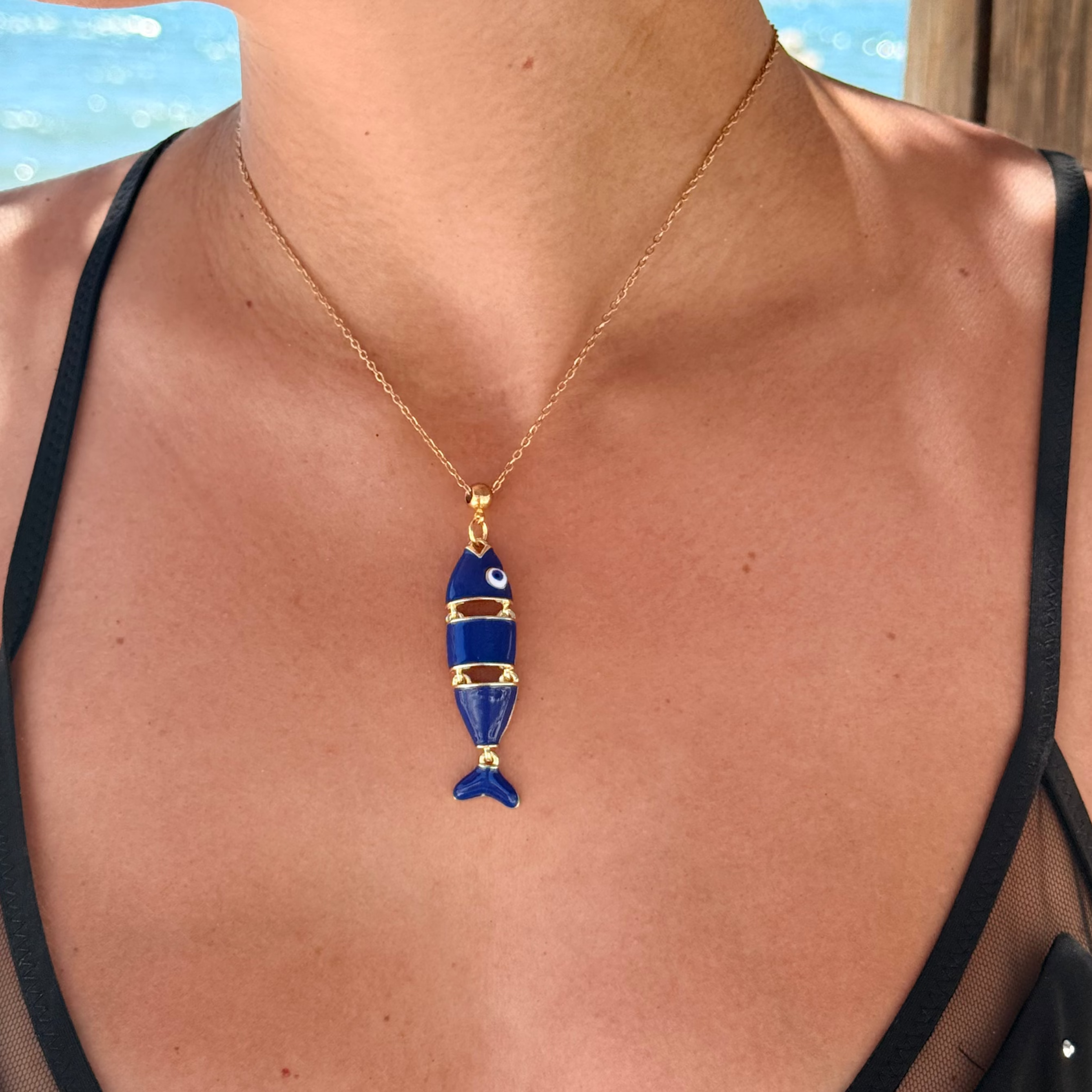 Ciondolo Occhio di Mare con Catena 45cm | Gioielli Artigianali StoryLab