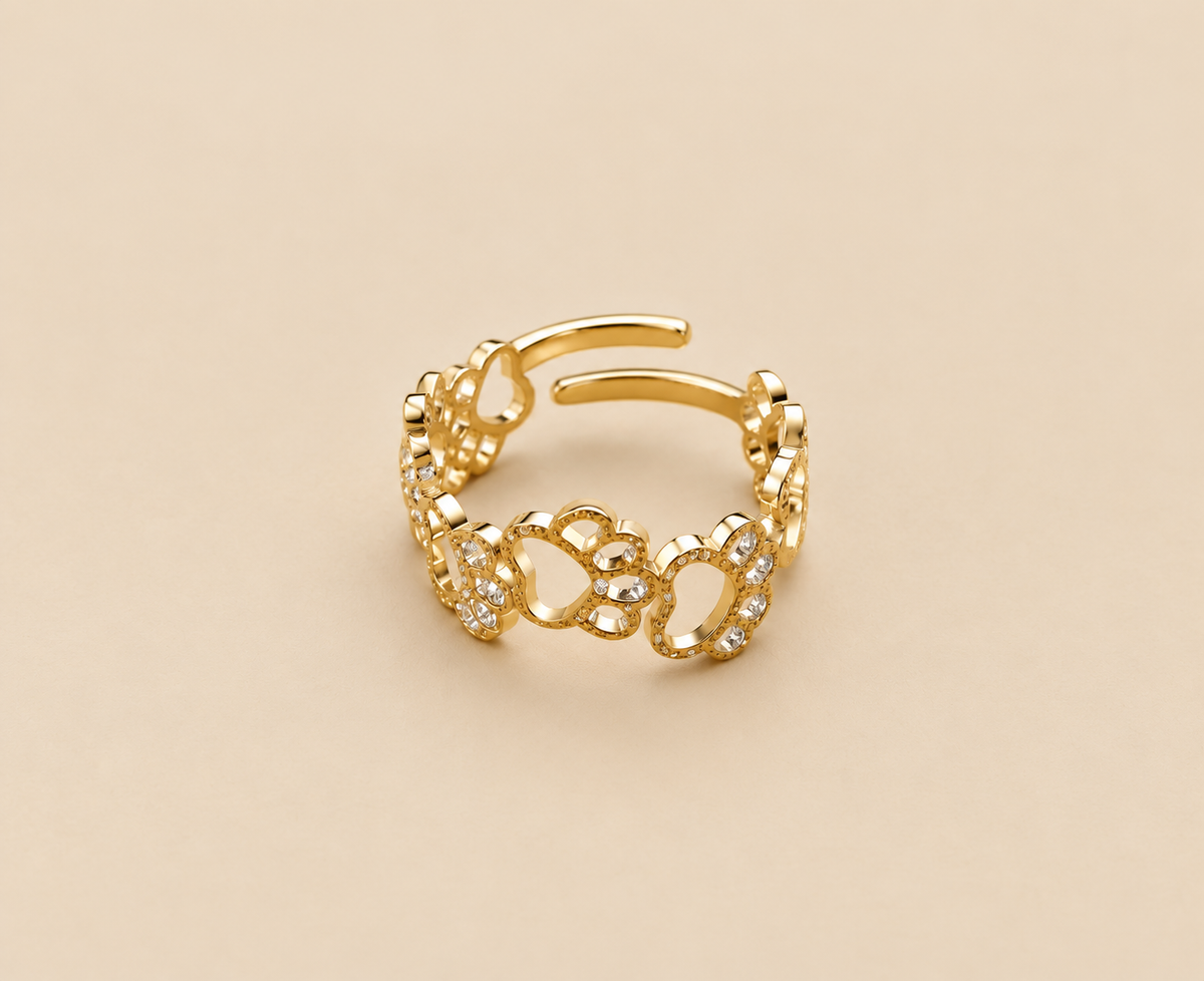 Anello fascetta "Orme"